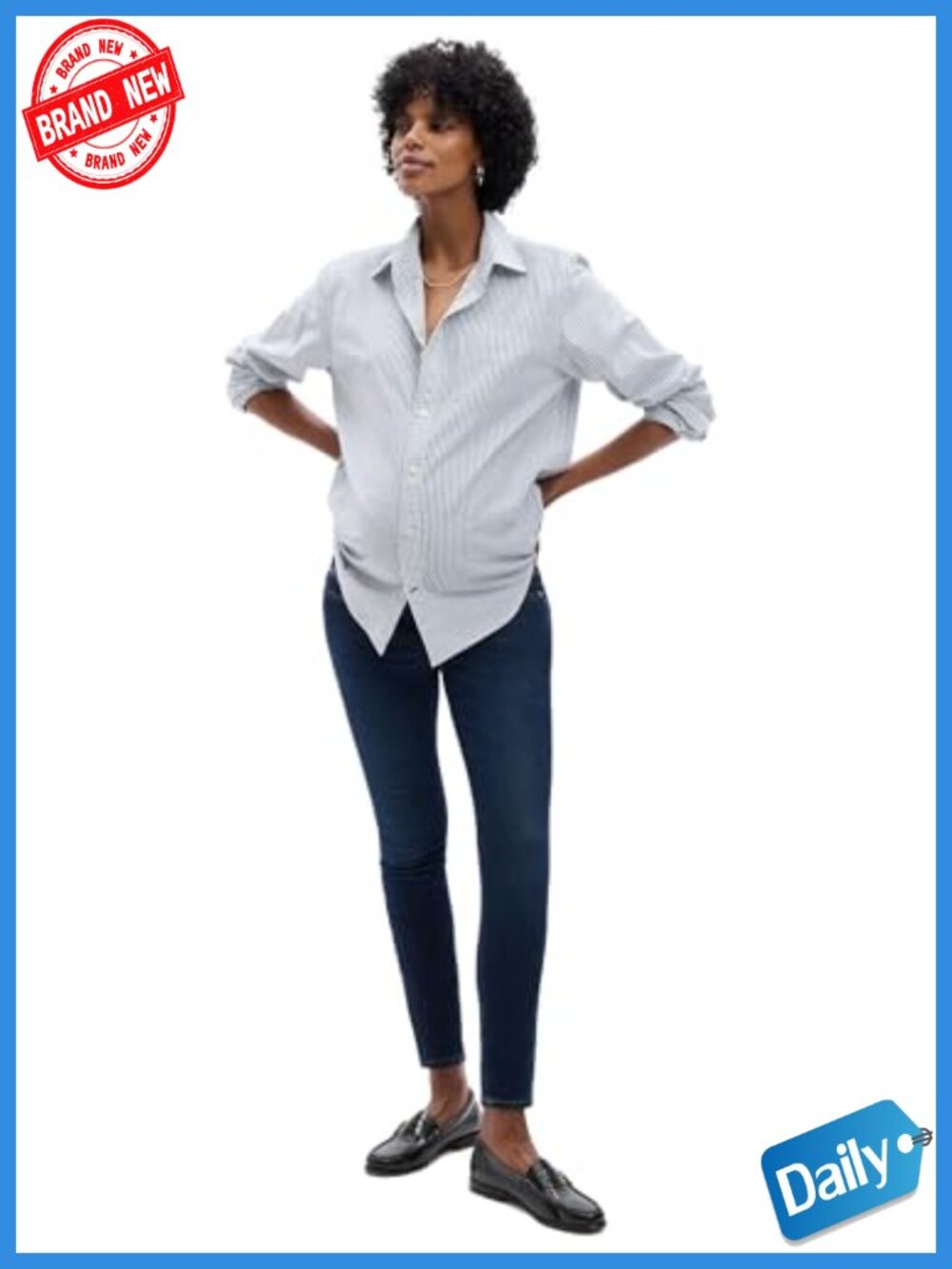 Maternity Full Panel Skinny Jeans Mid Rise
